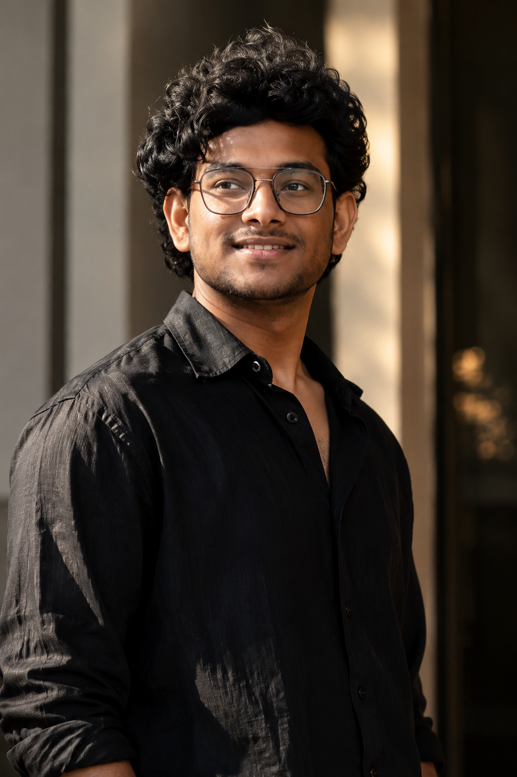 Vishnu — Editorial portrait in black turtleneck